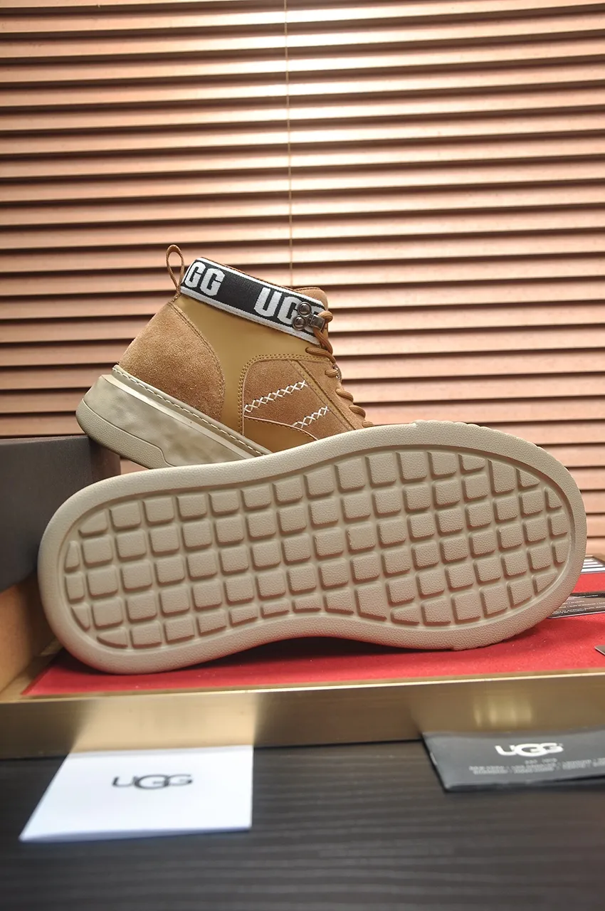 Men's shoes 💰640💶 [UGG] (full wool lining) top-end high-quality fur-in-one warm snow boots from Australia's warm luxury brand men's shoes, UGG-5877 official website synchronized, made of imported cowhide, carefully sewn...Imported rubber foam outsole (comfortable, soft, wear-resistant) The quality is really great...Exquisite workmanship, you can't put it down at first sight, available in sizes 39-44